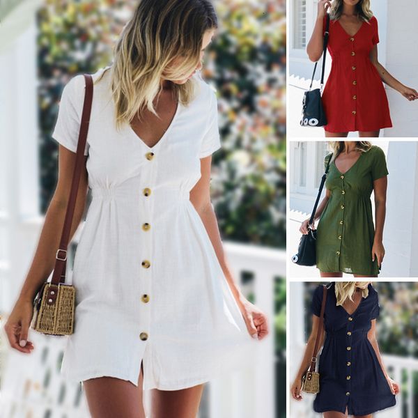 casual dresses women dress spring/summer pure color single-breasted v-neck dress robe female casual holiday mini dress vestido 230424, Black;gray
casual dresses women dress spring/summer pure color single-breasted v-neck dress robe female casual holiday mini dress vestido 230424, Black;gray