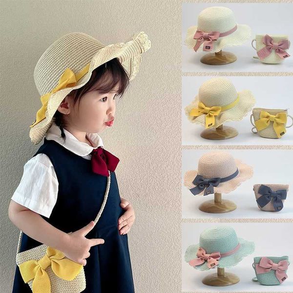 caps s 2 pcs children straw and shoulder set girls summer outdoor cap cute bow travel beach sun hat bag p230424, Yellow
caps s 2 pcs children straw and shoulder set girls summer outdoor cap cute bow travel beach sun hat bag p230424, Yellow