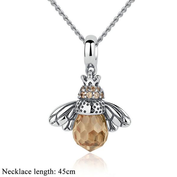 925 sterling silver lovely orange bee insect pendant necklace for women birthday gift fine jewelry
925 sterling silver lovely orange bee insect pendant necklace for women birthday gift fine jewelry