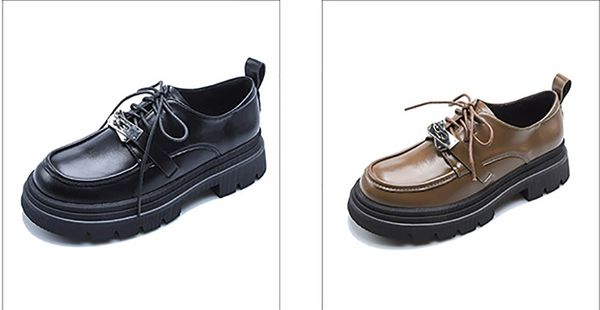 new round single shoes head lace-up british style everything with loafers heightener, Black
new round single shoes head lace-up british style everything with loafers heightener, Black