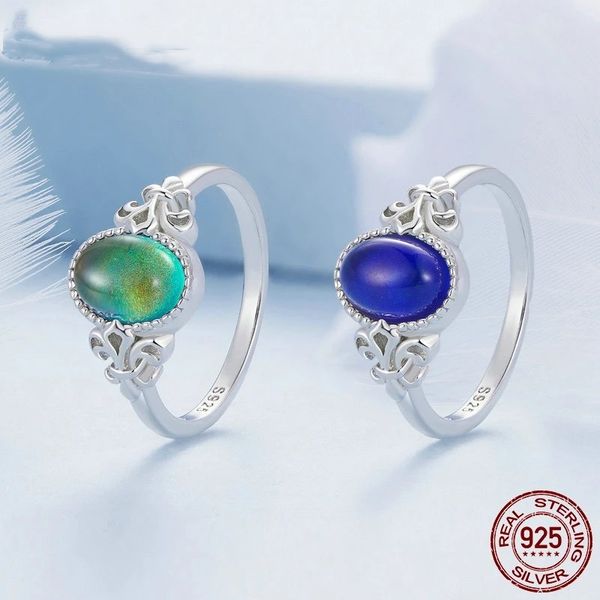 solid 925 sterling silver emotion ring oval stone color change mood ring fun jewelry gift
solid 925 sterling silver emotion ring oval stone color change mood ring fun jewelry gift
