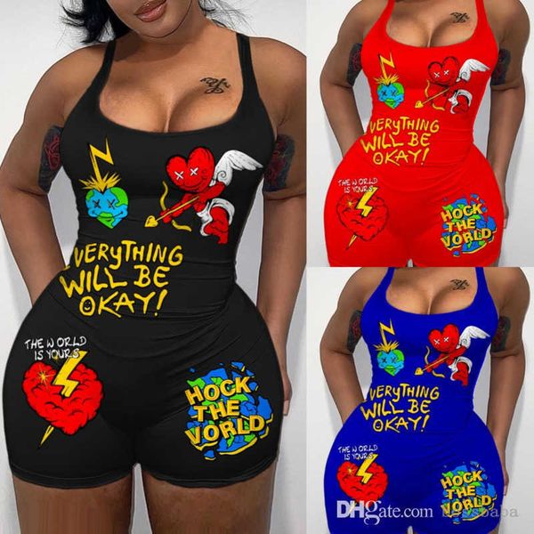 plus sizes women jumpsuits designer 2023 new slim summer fashion print u neck off back tight rompers 3 colours, Black;white
plus sizes women jumpsuits designer 2023 new slim summer fashion print u neck off back tight rompers 3 colours, Black;white