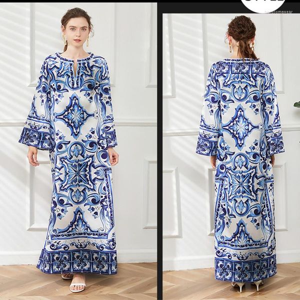 sicily runway blue and white porcelain printed maxi dress women o neck batwing sleeve loose waist split long vestidos, Black;gray
sicily runway blue and white porcelain printed maxi dress women o neck batwing sleeve loose waist split long vestidos, Black;gray