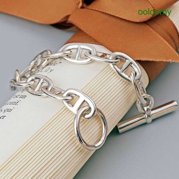 hemres designer bracelet pig nose bracelet fashion 925 sterling silver simple smooth couple men's and women's, White
hemres designer bracelet pig nose bracelet fashion 925 sterling silver simple smooth couple men's and women's, White