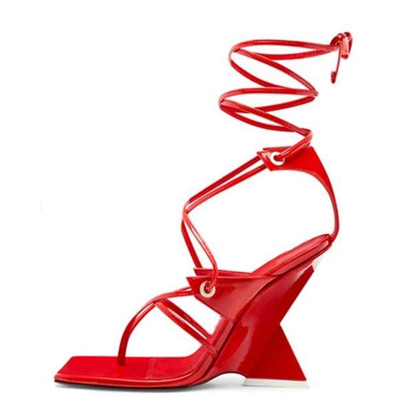 summer new fashion high heel thick heel sandals square toe ankle lacing large women's sandals, Black
summer new fashion high heel thick heel sandals square toe ankle lacing large women's sandals, Black