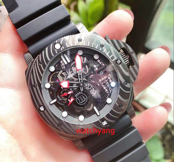 designer sports watch stealth series case material: frosted 47mm size automatic mechanical movement rubber watchband mouth can rotate, Slivery;brown
designer sports watch stealth series case material: frosted 47mm size automatic mechanical movement rubber watchband mouth can rotate, Slivery;brown