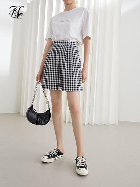 women's shorts fsle black white plaid casual shorts women's summer loose wide leg a-line suit high waist loose oversize casual pan, White;black
women's shorts fsle black white plaid casual shorts women's summer loose wide leg a-line suit high waist loose oversize casual pan, White;black