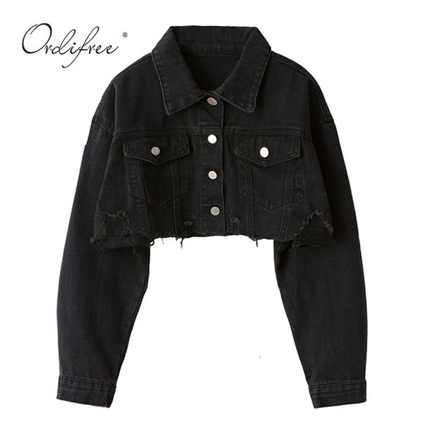women s jackets ordi2023 autumn women denim fashion streetwear casual loose outwear black short ripped jeans coat cotton 230424, Black;brown
women s jackets ordi2023 autumn women denim fashion streetwear casual loose outwear black short ripped jeans coat cotton 230424, Black;brown