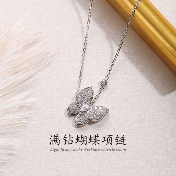 pendant necklaces diamond butterfly necklace women's clavicle chain 925 sterling silver colorless high end luxury network popular qixi
pendant necklaces diamond butterfly necklace women's clavicle chain 925 sterling silver colorless high end luxury network popular qixi