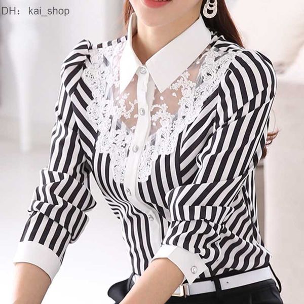 knits & tees korean version lace professional spring autumn shirts, long sleeved oversized slim fitting striped bottoms 11, White
knits & tees korean version lace professional spring autumn shirts, long sleeved oversized slim fitting striped bottoms 11, White