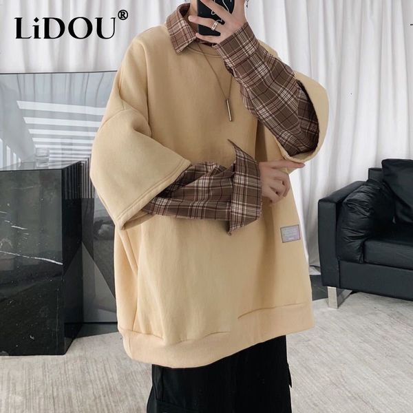 men's hoodies sweatshirts spring and autumn fashion patch work fake two piece plain sweatshirt men's y2k zipper loose 230424, Black
men's hoodies sweatshirts spring and autumn fashion patch work fake two piece plain sweatshirt men's y2k zipper loose 230424, Black