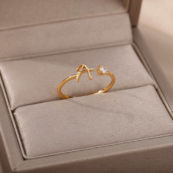 cluster rings tiny initial letter for women stainless steel finger adjustable a z ring boho aesthetic jewelry bijoux femme 230424, Golden;silver
cluster rings tiny initial letter for women stainless steel finger adjustable a z ring boho aesthetic jewelry bijoux femme 230424, Golden;silver