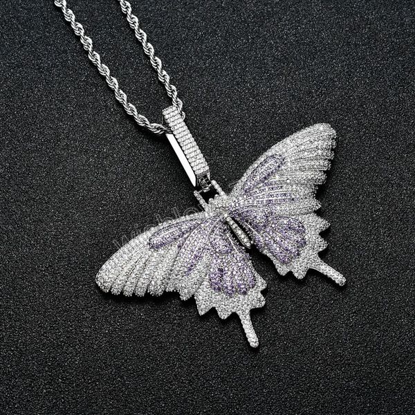hip hop color butterfly pendant necklace full iced out aaa cubic zirconial for men women jewelry gift, Silver
hip hop color butterfly pendant necklace full iced out aaa cubic zirconial for men women jewelry gift, Silver
