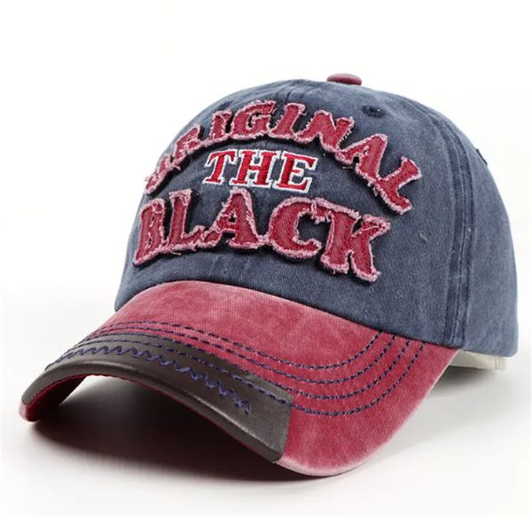 retro patchwork strapback baseball cap - washed letter embroidery dad hat for men & women, Blue;gray
retro patchwork strapback baseball cap - washed letter embroidery dad hat for men & women, Blue;gray