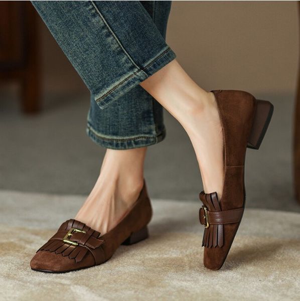 korean style tassel fringe loafers low heel office shoes genuine leather suede single shoes muller oxfords single shoe, Black
korean style tassel fringe loafers low heel office shoes genuine leather suede single shoes muller oxfords single shoe, Black