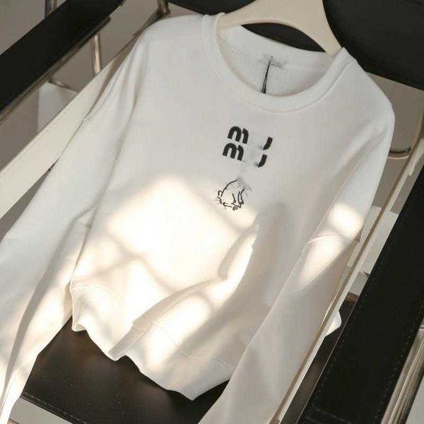 fashion sweatshirt miu women designer sweater round neck pullover letter embroidery bunny long sleeve t shirt loose round neck sweater coat, Black
fashion sweatshirt miu women designer sweater round neck pullover letter embroidery bunny long sleeve t shirt loose round neck sweater coat, Black