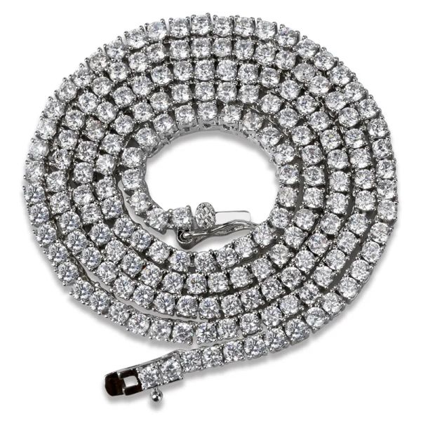 chains hip hop gold chain 1 row round cut tennis necklace mens punk iced out rhinestone chain necklace micro inlaid cubic zircon choker, Silver
chains hip hop gold chain 1 row round cut tennis necklace mens punk iced out rhinestone chain necklace micro inlaid cubic zircon choker, Silver