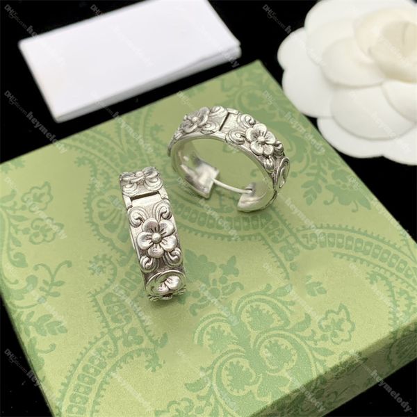 new designer floral hoop earrings women silver flower eardrops letter steel stamps dangler with box, Golden;silver
new designer floral hoop earrings women silver flower eardrops letter steel stamps dangler with box, Golden;silver