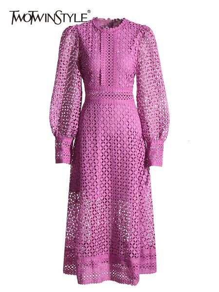 casual dresses twotwinstyle embroidery cut out midi dress for women round neck long sleeve high waist solid minimalist female clothing 23042, Black;gray
casual dresses twotwinstyle embroidery cut out midi dress for women round neck long sleeve high waist solid minimalist female clothing 23042, Black;gray