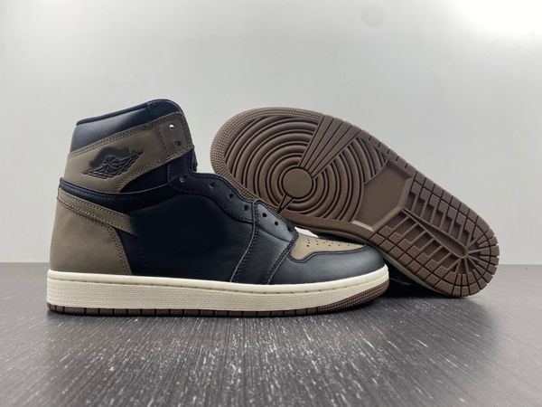 shoes handmade 2023 authentic 1 high og palomino brown suede black/metallic gold-palomino-sail mens sneakers dz5485-020