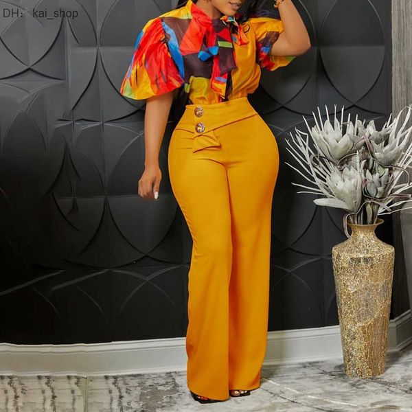piece pants d341 new summer printed standing neck long sleeve shirt wide leg fashion set1, White
piece pants d341 new summer printed standing neck long sleeve shirt wide leg fashion set1, White