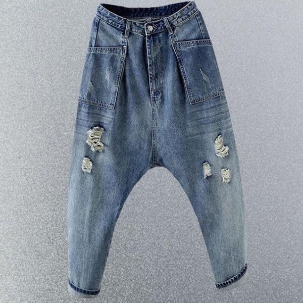 jeans baggy denim crosspants women new bf style cowboy harem pants female loose low drop crotch ripped jeans streetwear q418, Blue
jeans baggy denim crosspants women new bf style cowboy harem pants female loose low drop crotch ripped jeans streetwear q418, Blue