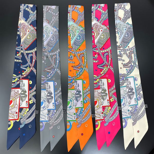 elegant floral silk scarf long skinny hairbands neckerchief spring new women decoration hair band scarves ties 5x90cm, Blue;gray
elegant floral silk scarf long skinny hairbands neckerchief spring new women decoration hair band scarves ties 5x90cm, Blue;gray