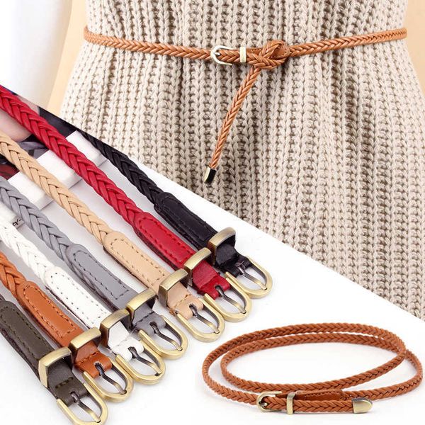 belts braided leather belt women thin waist belt ladies pu leather strap pin bucklet female dress narrow belts w0424, Black;brown
belts braided leather belt women thin waist belt ladies pu leather strap pin bucklet female dress narrow belts w0424, Black;brown