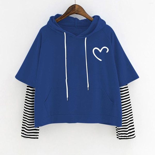 Women' Hoodies Women Harajuku Hooded Sweatshirts Ladies Sweatshirt Long Sleeve Crop Patchwork Blouse Pullover Tops #H, Blue
Women' Hoodies Women Harajuku Hooded Sweatshirts Ladies Sweatshirt Long Sleeve Crop Patchwork Blouse Pullover Tops #H, Blue