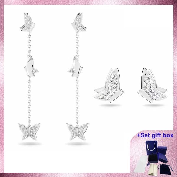 swa charm earrings lilia drop earrings, butterfly, long, white, rhodium plated exquisite gift box ing, Golden
swa charm earrings lilia drop earrings, butterfly, long, white, rhodium plated exquisite gift box ing, Golden