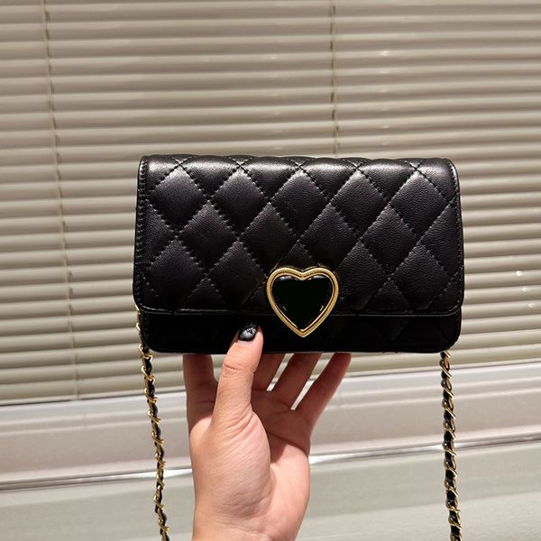 23p womens heart badge calfskin woc wallet bags with gold metal hardware matelasse chain crossbody shoulder black handbags card holder multi, Red;black
23p womens heart badge calfskin woc wallet bags with gold metal hardware matelasse chain crossbody shoulder black handbags card holder multi, Red;black