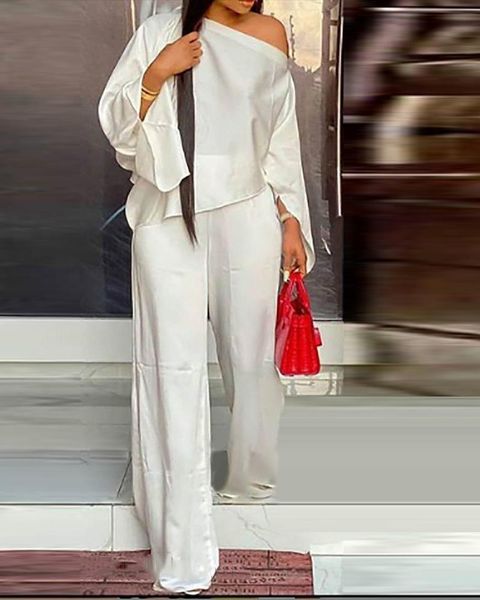 pants fashion women casual street style long sleeve card shoulder elastic long pants two piece set wholesale dropshipping, White
pants fashion women casual street style long sleeve card shoulder elastic long pants two piece set wholesale dropshipping, White