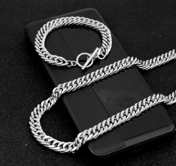 silver jewelry set cuban curb link chain necklace bracelet set for mens women stainless steel polished jewelry 10mm wide 24inch 8.66inch
silver jewelry set cuban curb link chain necklace bracelet set for mens women stainless steel polished jewelry 10mm wide 24inch 8.66inch