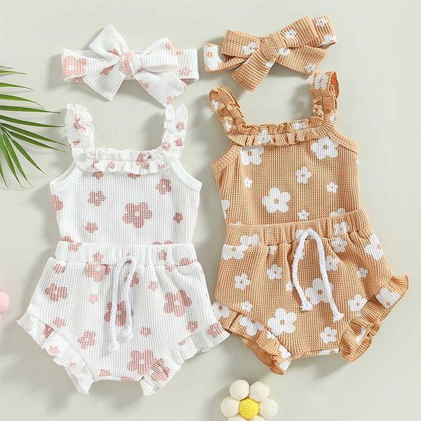 clothing sets newborn baby girls summer clothes sets floral print ruffles sleeveless waffle rompers bodysuits+drawstring shorts 3cps outfits, White
clothing sets newborn baby girls summer clothes sets floral print ruffles sleeveless waffle rompers bodysuits+drawstring shorts 3cps outfits, White