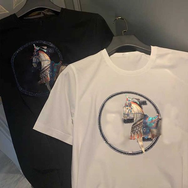 luxury h mens t shirt designer t shirts men women round neck tee man short sleeved t-shirt pullover 100% cotton sweatshirt ironing diamond p, White;black
luxury h mens t shirt designer t shirts men women round neck tee man short sleeved t-shirt pullover 100% cotton sweatshirt ironing diamond p, White;black