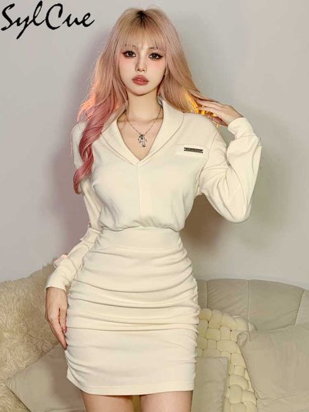 party dresses college style student young girl solid color simple all-match travel vitality women's knitted bag hip pleated dress 23032, White;black
party dresses college style student young girl solid color simple all-match travel vitality women's knitted bag hip pleated dress 23032, White;black