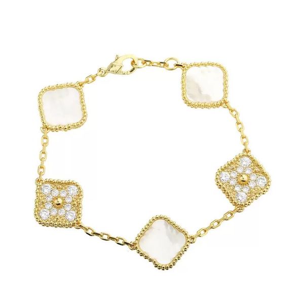 fashion classic luck mixed clover bracelet five charms diamond bracelet motif 5 flowers lover bracelets fritillary 18k gold cleef girl valen, Golden;silver
fashion classic luck mixed clover bracelet five charms diamond bracelet motif 5 flowers lover bracelets fritillary 18k gold cleef girl valen, Golden;silver