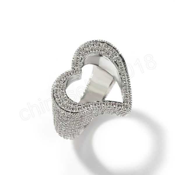 hollow out heart iced out rings bling zircon ring for women men finger jewelry couple wedding gifts, Silver
hollow out heart iced out rings bling zircon ring for women men finger jewelry couple wedding gifts, Silver