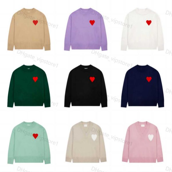 23ss amis paris fashion mens designer amies knitted sweater embroidered red heart solid color big love round neck short sleeve a t-shirt for, White;black
23ss amis paris fashion mens designer amies knitted sweater embroidered red heart solid color big love round neck short sleeve a t-shirt for, White;black