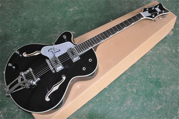 left handed black falcon jazz electric guitar g 6120 semi hollow body rosewood fingerboard korean imperial tuners chrome hardware
left handed black falcon jazz electric guitar g 6120 semi hollow body rosewood fingerboard korean imperial tuners chrome hardware