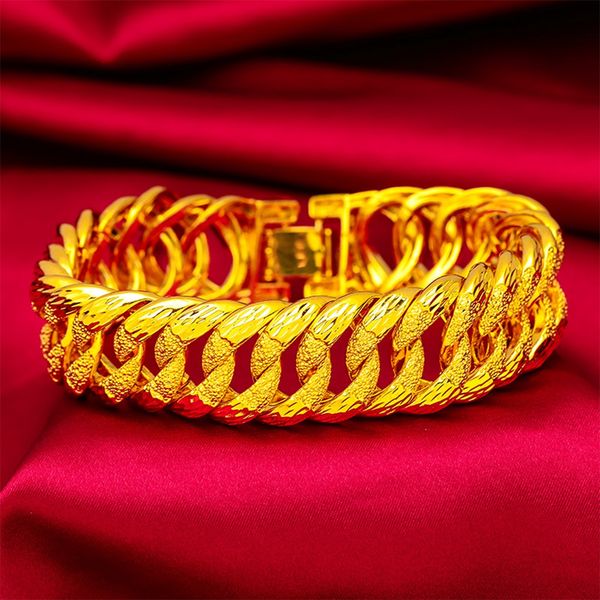 15mm/20mm men bracelet wrist chain fashion male real 18k solid yellow gold filled classic trendy statement jewelry gift 20cm, Black
15mm/20mm men bracelet wrist chain fashion male real 18k solid yellow gold filled classic trendy statement jewelry gift 20cm, Black