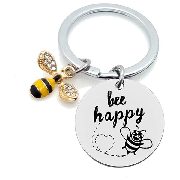 creative small bee keychains pendant inspirational stainless steel bag car keychain accessories jewelry gift in buk, Silver
creative small bee keychains pendant inspirational stainless steel bag car keychain accessories jewelry gift in buk, Silver
