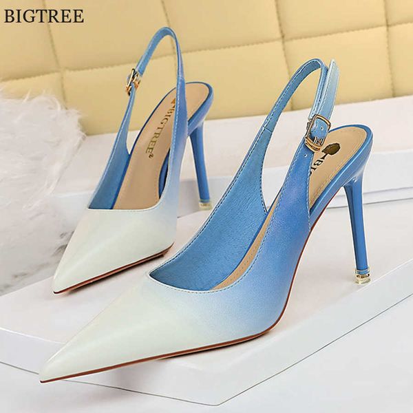 mixed colors leather delicate back strap shoes for women pumps pointy toe high heels blue pink buckle female wedding dress 230424, Black
mixed colors leather delicate back strap shoes for women pumps pointy toe high heels blue pink buckle female wedding dress 230424, Black