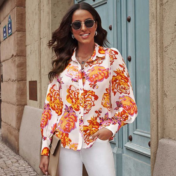 thin shiying summer floral print long-sleeved shirt women's lapel single-breasted street fashion 2553067, White
thin shiying summer floral print long-sleeved shirt women's lapel single-breasted street fashion 2553067, White