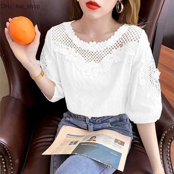 knits & tees french sweet fashionable small shirt short sleeve lace hollow 2023 new design sense style girl 21, White
knits & tees french sweet fashionable small shirt short sleeve lace hollow 2023 new design sense style girl 21, White