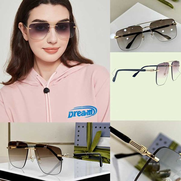 european and american trend frameless sunglasses 9606 fashion designer women double beam casual stroll men driving eyewear polygonal ins sty, White;black
european and american trend frameless sunglasses 9606 fashion designer women double beam casual stroll men driving eyewear polygonal ins sty, White;black