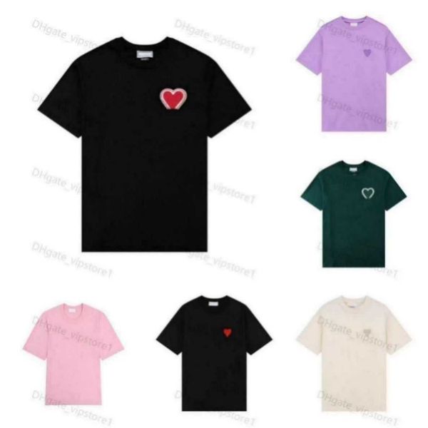 paris fashion mens designer t shirt amis embroidered red heart solid color big love round neck heart short sleeve t-shirt for men and women, White;black
paris fashion mens designer t shirt amis embroidered red heart solid color big love round neck heart short sleeve t-shirt for men and women, White;black