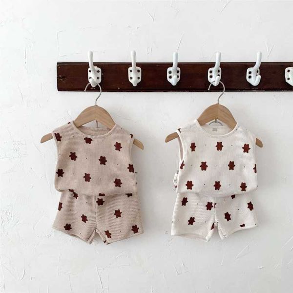 clothing sets 2023 korean summer new baby girl boy 2pcs clothes set cotton solid bear printed sleeveless vest shorts suit oufits w0424, White
clothing sets 2023 korean summer new baby girl boy 2pcs clothes set cotton solid bear printed sleeveless vest shorts suit oufits w0424, White