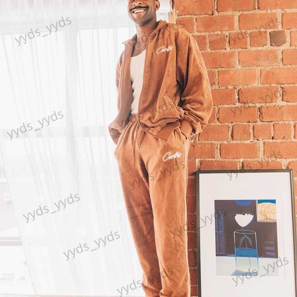 men's tracksuits corteiz velvet jacket set brown pants embroidered british rap uk drill t230424, Gray
men's tracksuits corteiz velvet jacket set brown pants embroidered british rap uk drill t230424, Gray