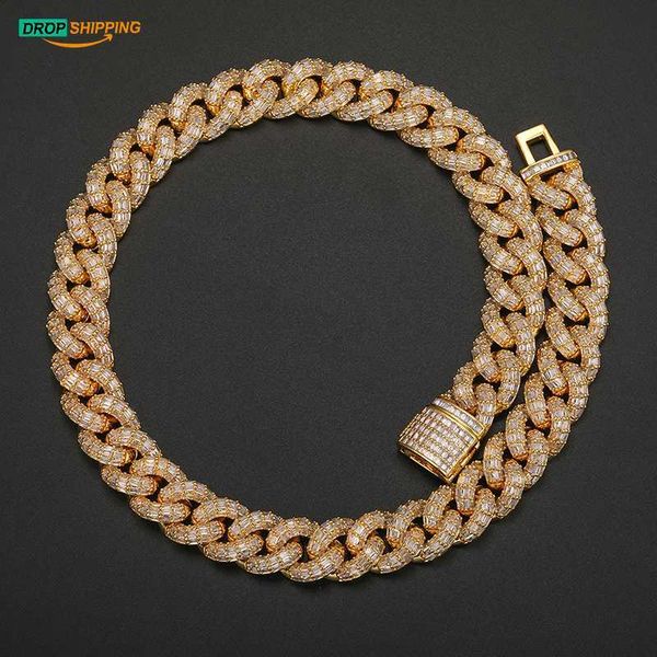 dropshipping wholesale price 15mm 18k real gold plated baguette cubic zirconia iced out cuban link chain necklace, Silver
dropshipping wholesale price 15mm 18k real gold plated baguette cubic zirconia iced out cuban link chain necklace, Silver